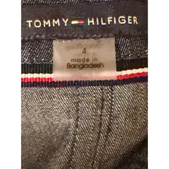 Tommy Hilfiger Womens Indigo Blue Denim Look Shirt Dress Size 4 NEW - Picture 4 of 6